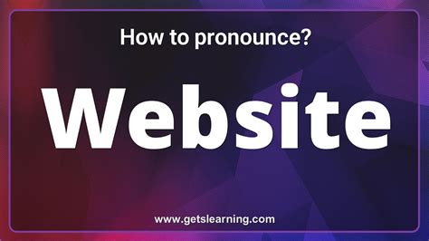 pronunciation website.
